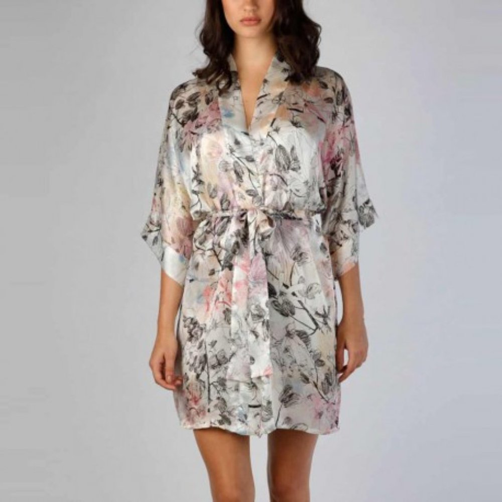 Silk Floral Robe